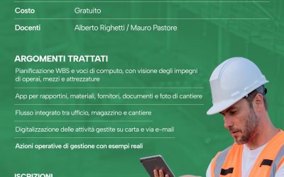 EVENTO ON-LINE: GLI STRUMENTI DIGITALI PER ACCOMPAGNARE LE IMPRESE DI COSTRUZIONI- Iscrizioni entro 26 settembre 2026