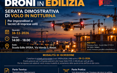 DRONI IN EDILIZIA – SERATA DIMOSTRATIVA – Iscrizioni entro 9 NOVEMBRE 2026