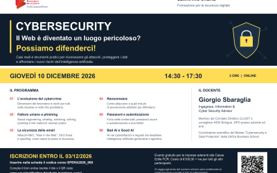 CYBERSECURITY – Iscrizioni entro 3 DICEMBRE 2026